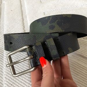 Men’s Burberry Camo Belt, sold out everywhere